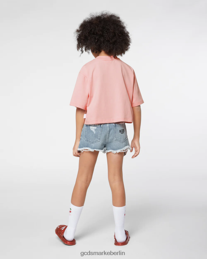 GCDS Kinder Junior-Jeansshorts LP42F818 hellblau Kleidung