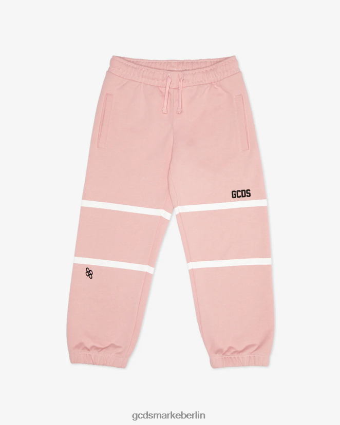 GCDS Kinder Junior-Jogginghose mit niedrigem Logoband LP42F819 Rosa Kleidung
