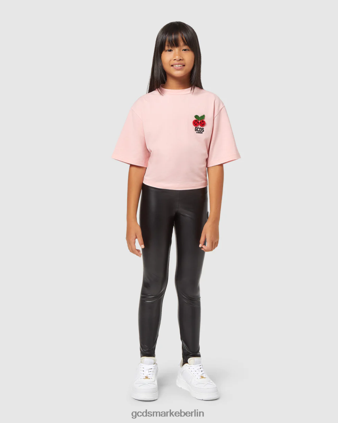 GCDS Kinder Junior-Leggings LP42F817 Schwarz Kleidung