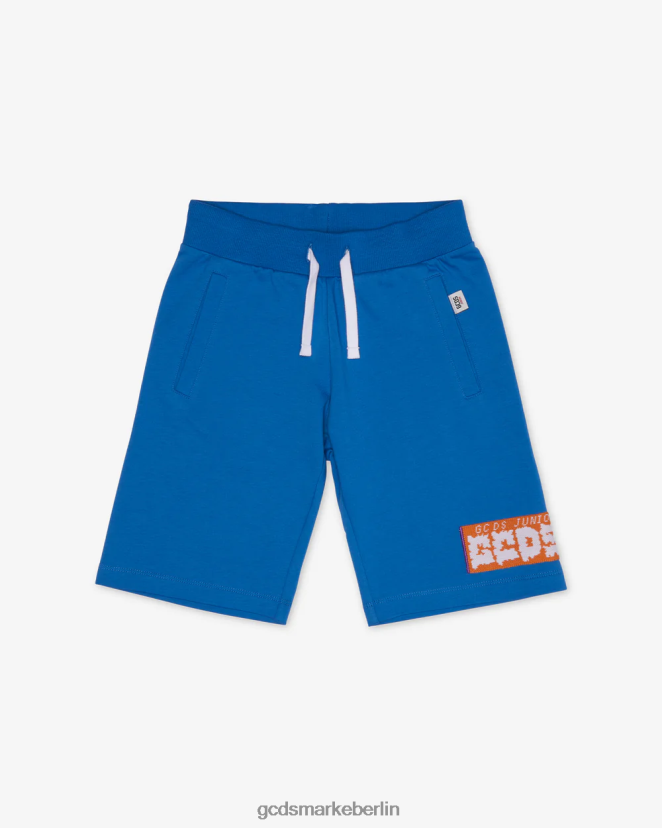 GCDS Kinder Junior-Shorts aus Baumwolle LP42F759 Blau Kleidung
