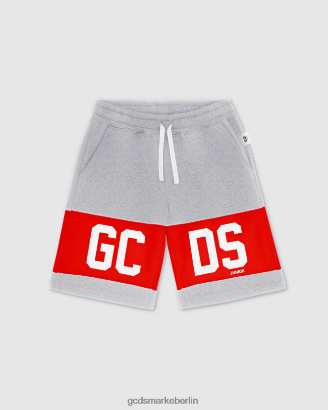GCDS Kinder Junior-Shorts mit Logoband LP42F746 grau Kleidung