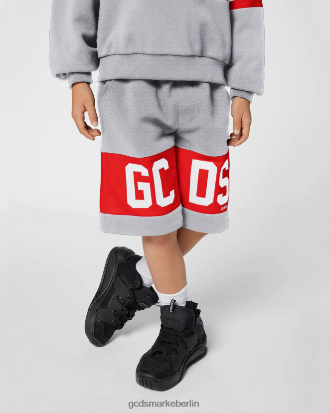 GCDS Kinder Junior-Shorts mit Logoband LP42F746 grau Kleidung