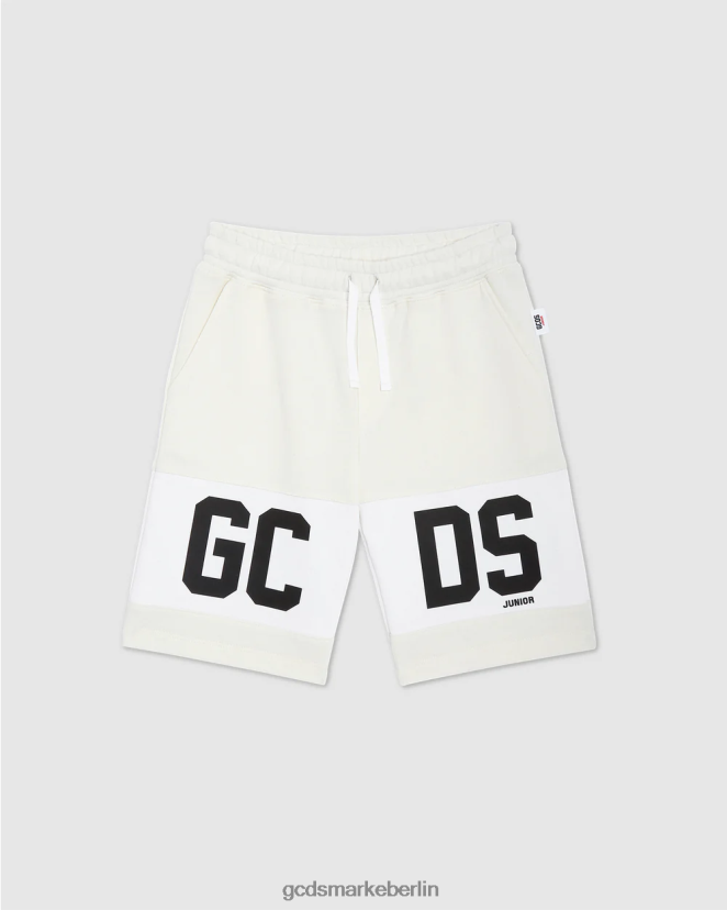 GCDS Kinder Junior-Shorts mit Logoband LP42F747 cremefarben Kleidung