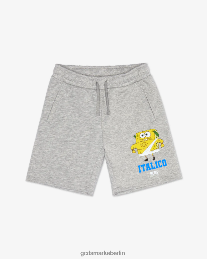 GCDS Kinder Junior SpongeBob Italico Bermuda LP42F760 grau Kleidung
