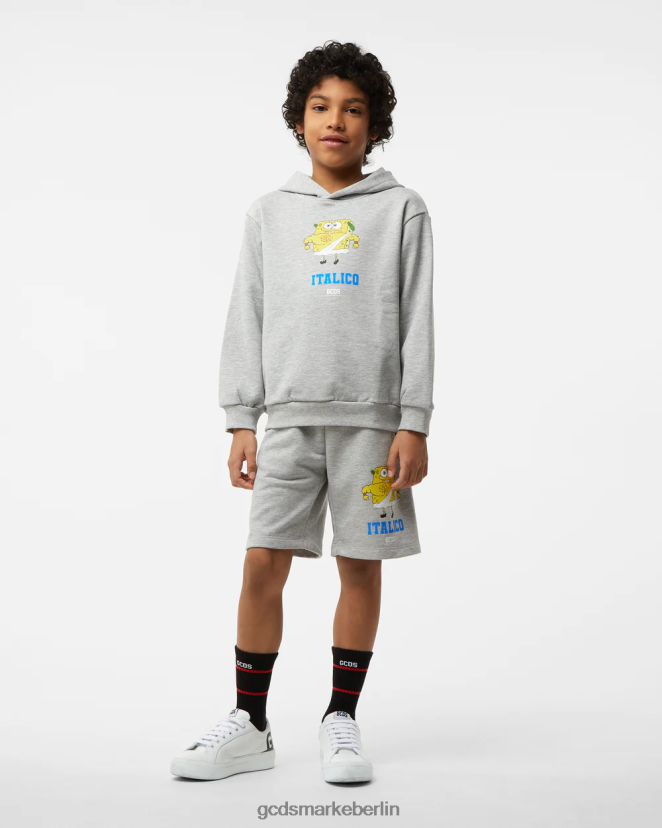 GCDS Kinder Junior SpongeBob Italico Bermuda LP42F760 grau Kleidung