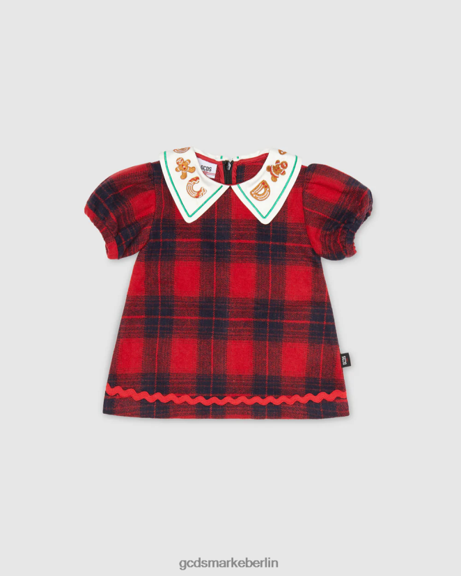 GCDS Kinder Baby-Tartan-Kleid LP42F619 Mehrfarbig Kleidung