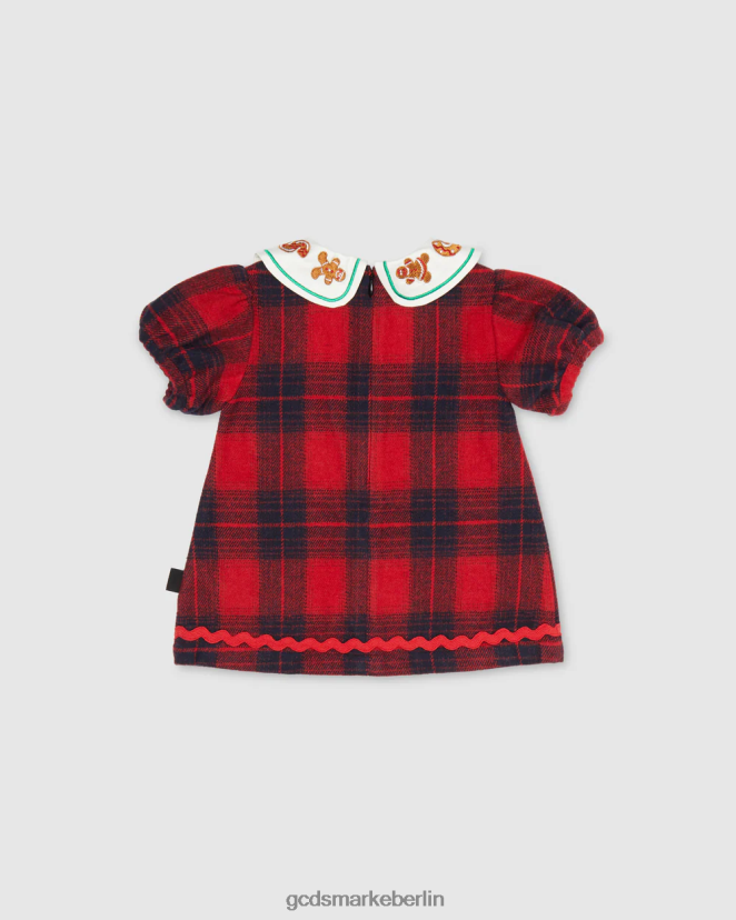 GCDS Kinder Baby-Tartan-Kleid LP42F619 Mehrfarbig Kleidung