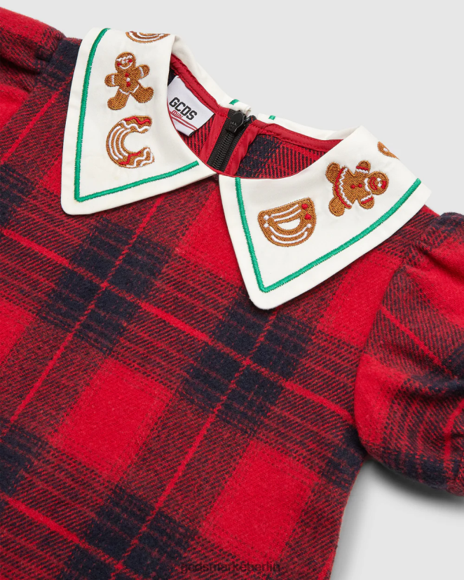GCDS Kinder Baby-Tartan-Kleid LP42F619 Mehrfarbig Kleidung
