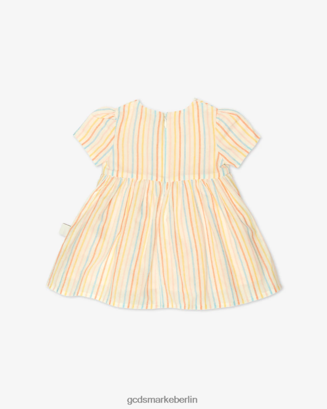 GCDS Kinder Babykirschen-gestreiftes Kleid LP42F625 Mehrfarbig Kleidung