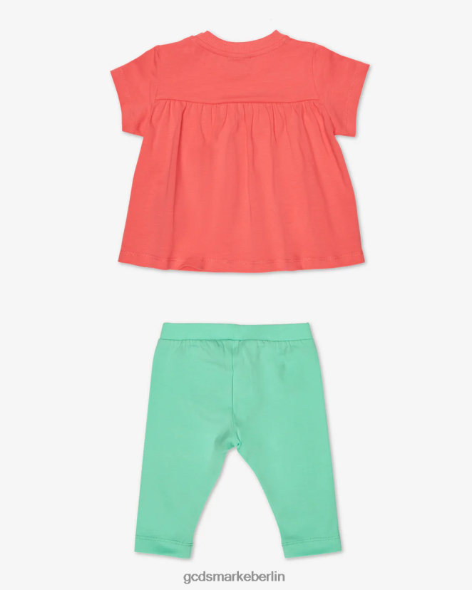 GCDS Kinder Baby-Kirsch-T-Shirt und Leggings-Set LP42F609 Mehrfarbig Kleidung