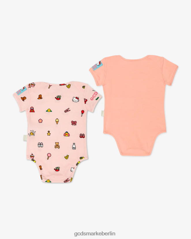 GCDS Kinder Hello Kitty zweiteiliges Baby-Body-Set LP42F573 Rosa Kleidung