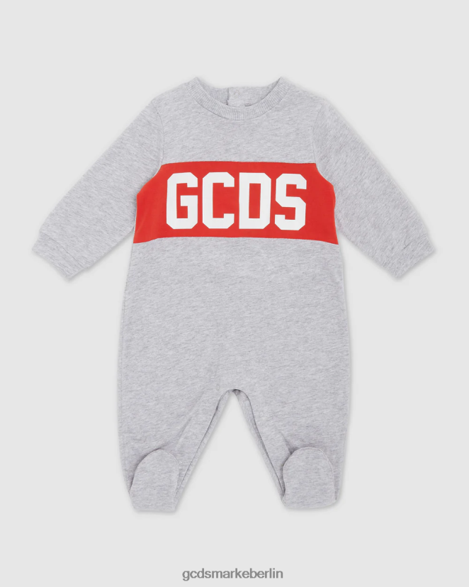 GCDS Kinder Playsuit mit Logo-Motiv LP42F571 grau Kleidung