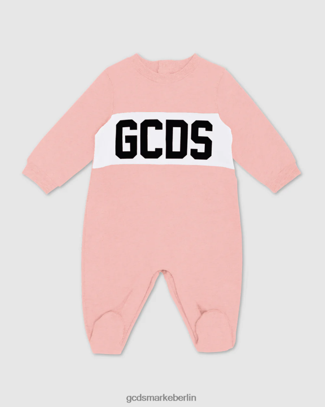 GCDS Kinder Playsuit mit Logo-Motiv LP42F575 Rosa Kleidung