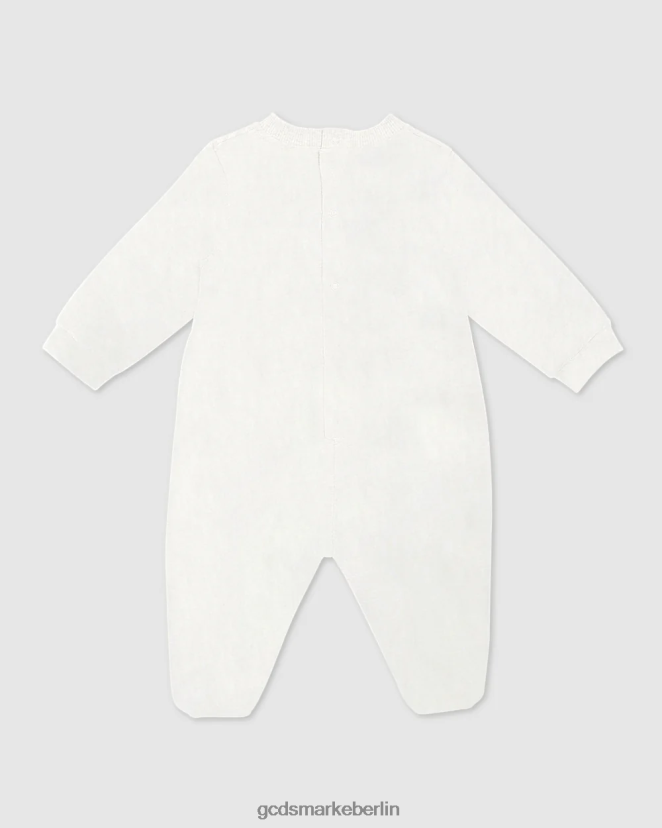 GCDS Kinder Playsuit mit Logo-Motiv LP42F583 cremefarben Kleidung