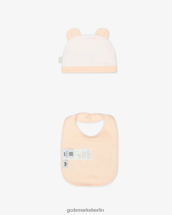 GCDS Kinder Zweiteiliges Babyset mit Logoband LP42F585 Baby Pink Kleidung