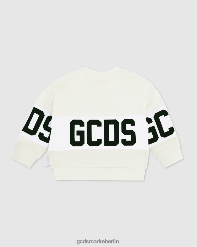 GCDS Kinder Kapuzenpullover mit Baby-Logomotiv LP42F616 cremefarben Kleidung