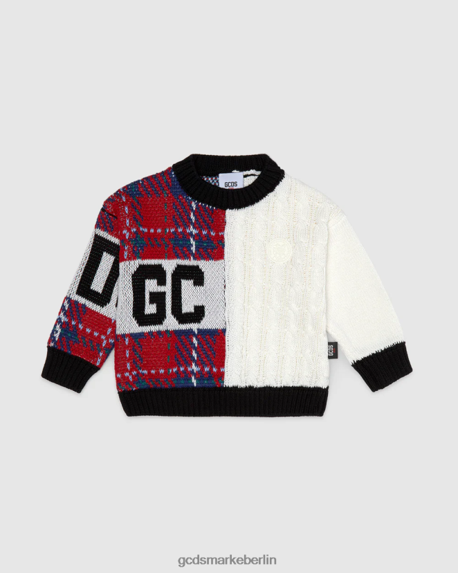 GCDS Kinder Pullover mit Baby-Logoband LP42F610 Mehrfarbig Kleidung