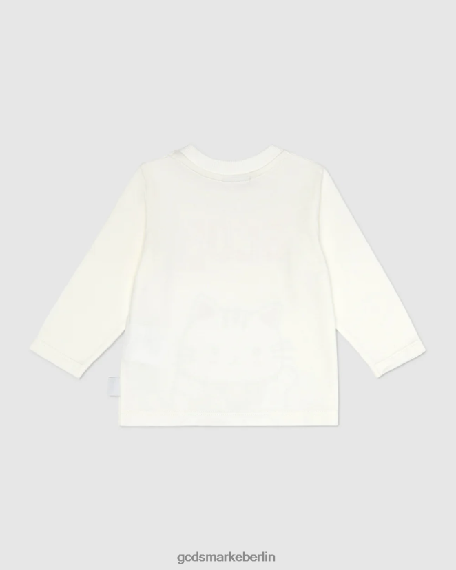 GCDS Kinder Baby-Kittho-T-Shirt LP42F630 cremefarben Kleidung