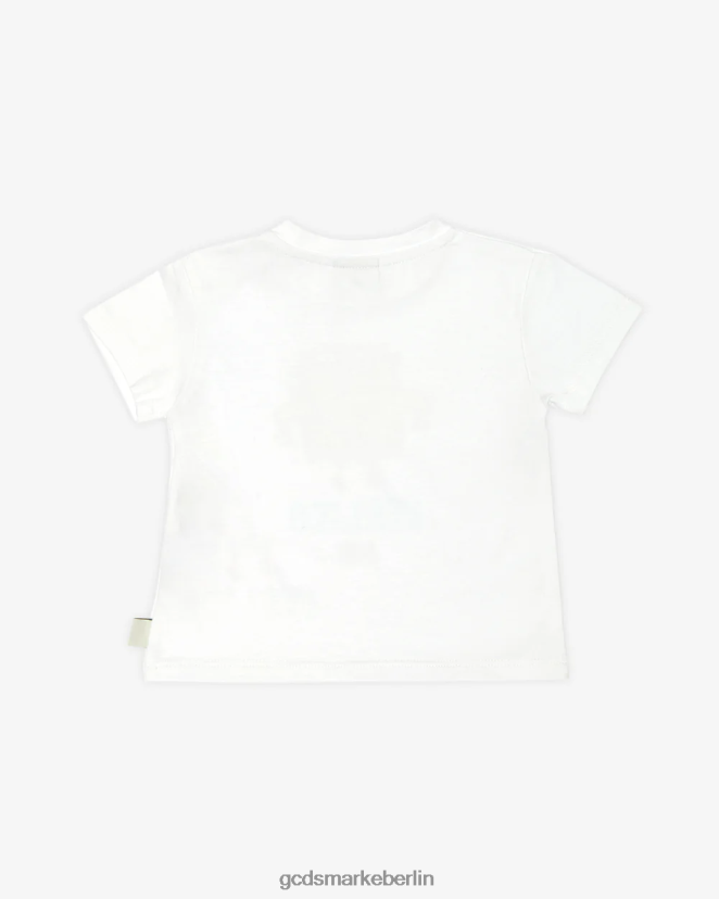 GCDS Kinder Baby-Spongebob-Italico-T-Shirt LP42F642 Weiß Kleidung