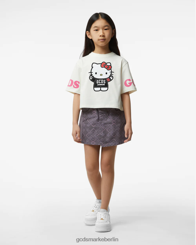 GCDS Kinder Junior-Hello-Kitty-T-Shirt LP42F792 cremefarben Kleidung