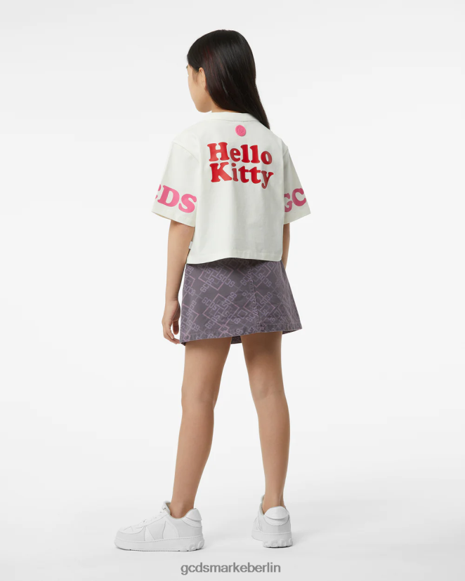 GCDS Kinder Junior-Hello-Kitty-T-Shirt LP42F792 cremefarben Kleidung