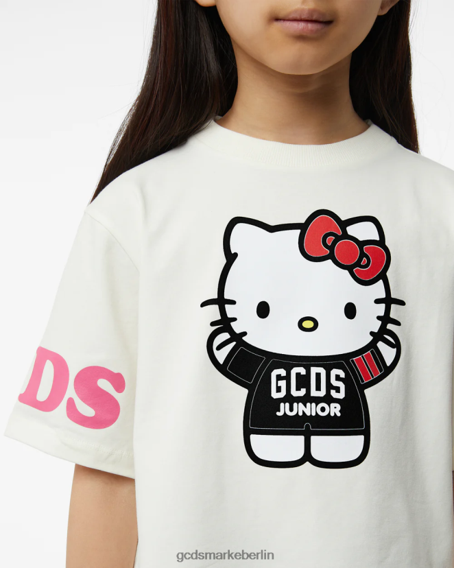 GCDS Kinder Junior-Hello-Kitty-T-Shirt LP42F792 cremefarben Kleidung