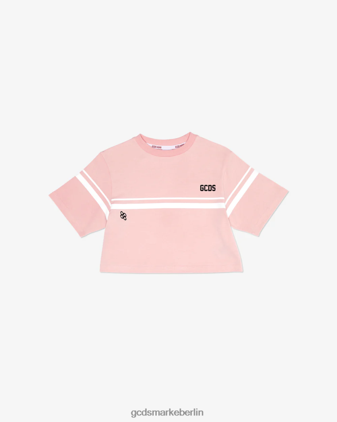 GCDS Kinder Junior-T-Shirt mit niedrigem Logo LP42F794 Rosa Kleidung