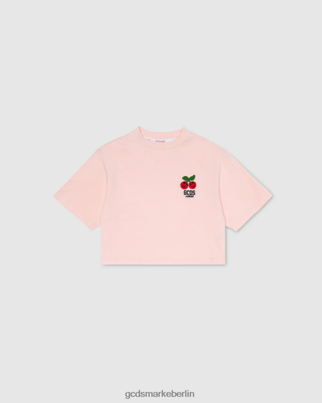 GCDS Kinder Kirsch-T-Shirt für Kinder LP42F801 Rosa Kleidung
