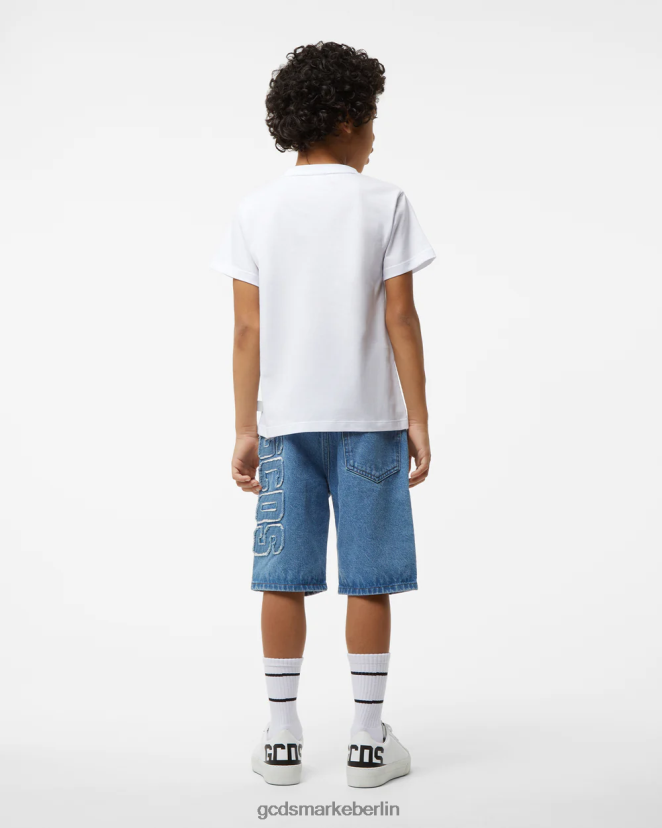 GCDS Kinder T-Shirt für Junior-Spongebob-Beschäftigte LP42F715 Weiß Kleidung