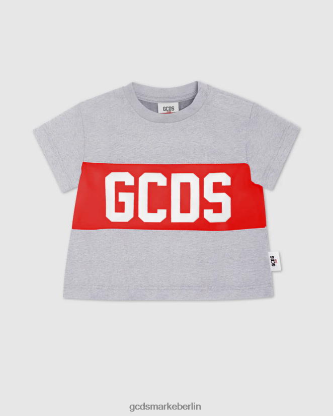 GCDS Kinder T-Shirt mit Baby-Logomotiv LP42F634 grau Kleidung