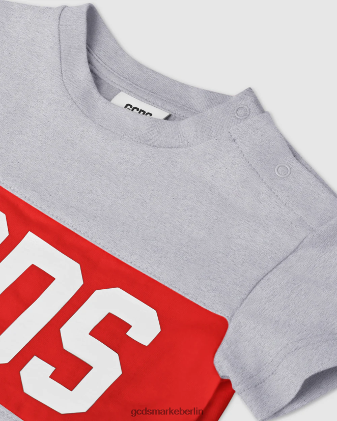 GCDS Kinder T-Shirt mit Baby-Logomotiv LP42F634 grau Kleidung