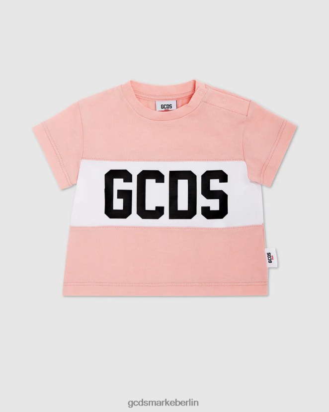 GCDS Kinder T-Shirt mit Baby-Logomotiv LP42F636 Rosa Kleidung