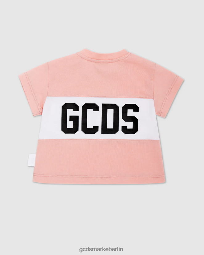 GCDS Kinder T-Shirt mit Baby-Logomotiv LP42F636 Rosa Kleidung