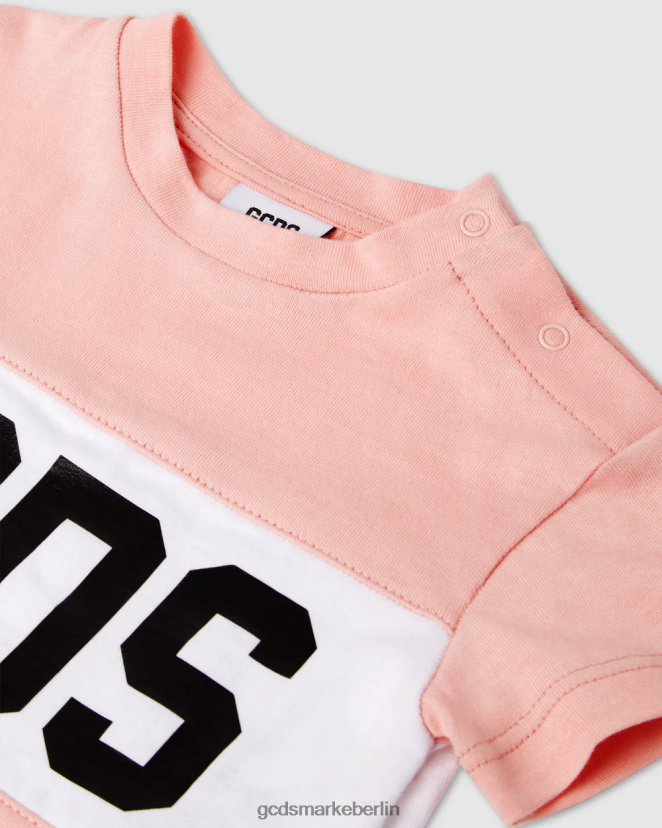 GCDS Kinder T-Shirt mit Baby-Logomotiv LP42F636 Rosa Kleidung