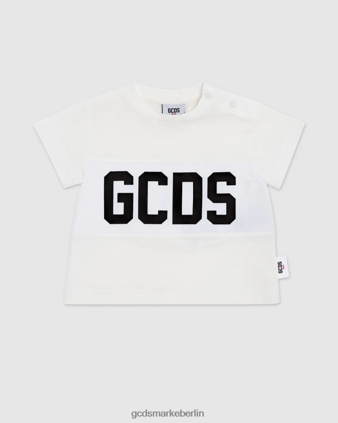 GCDS Kinder T-Shirt mit Baby-Logomotiv LP42F637 cremefarben Kleidung