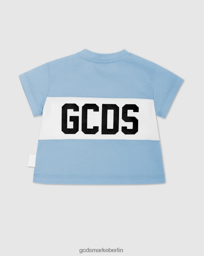 GCDS Kinder T-Shirt mit Baby-Logomotiv LP42F638 hellblau Kleidung