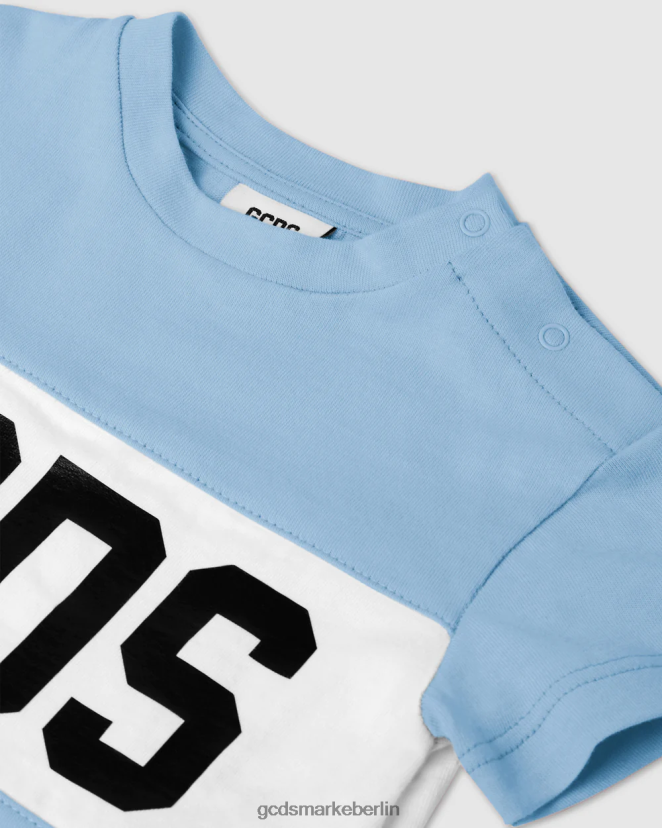 GCDS Kinder T-Shirt mit Baby-Logomotiv LP42F638 hellblau Kleidung