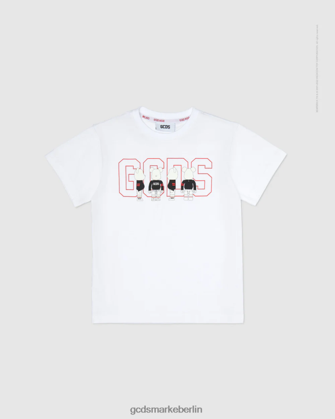 GCDS x Be@rbrick Kinder Junior-T-Shirt LP42F732 Weiß Kleidung