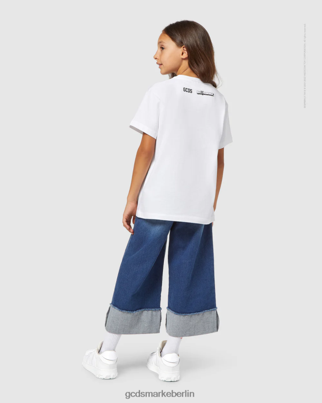 GCDS x Be@rbrick Kinder Junior-T-Shirt LP42F732 Weiß Kleidung