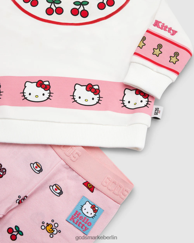 GCDS Kinder Baby-Hallo-Kitty-Trainingsanzug LP42F592 Rosa Kleidung