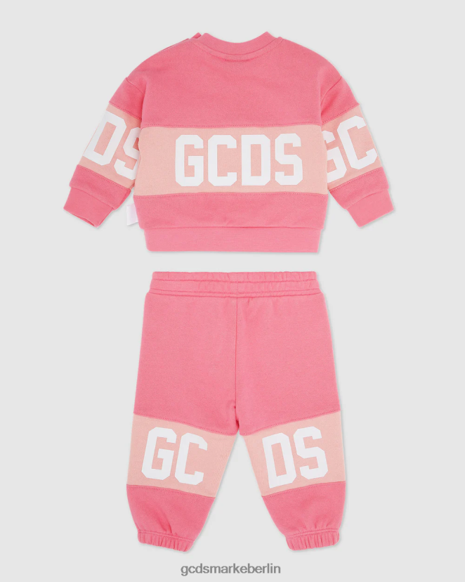 GCDS Kinder Baby-Trainingsanzug mit Logo-Motiv LP42F595 Wiege rosa Kleidung