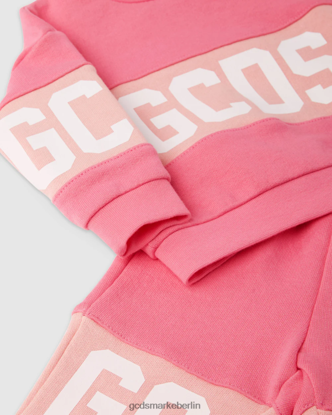 GCDS Kinder Baby-Trainingsanzug mit Logo-Motiv LP42F595 Wiege rosa Kleidung