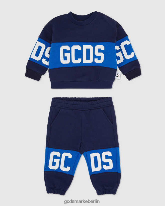 GCDS Kinder Baby-Trainingsanzug mit Logo-Motiv LP42F597 Dunkelblau Kleidung