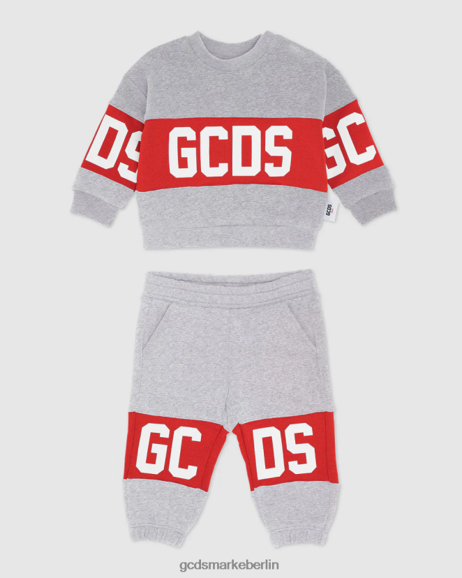 GCDS Kinder Baby-Trainingsanzug mit Logo-Motiv LP42F601 grau Kleidung
