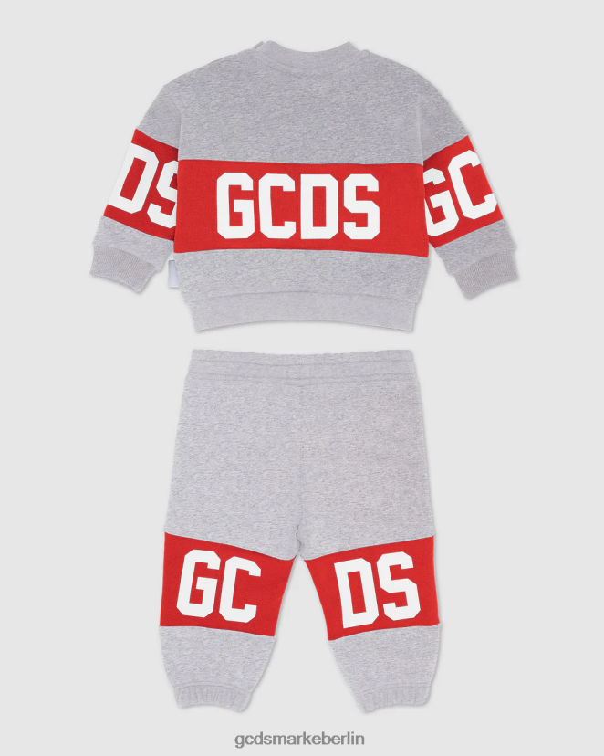 GCDS Kinder Baby-Trainingsanzug mit Logo-Motiv LP42F601 grau Kleidung