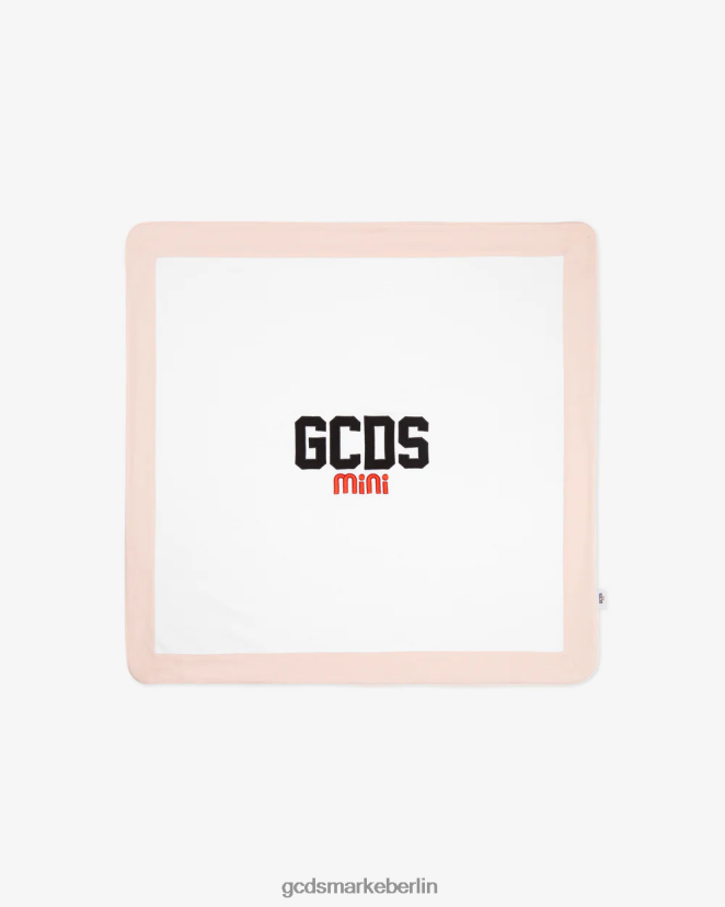 GCDS Kinder Babydecke aus Baumwolle mit Logo LP42F653 Perlrose Zubehörteil