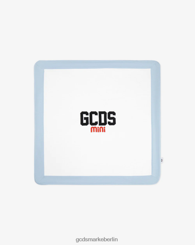 GCDS Kinder Babydecke aus Baumwolle mit Logo LP42F654 Engelsblau Zubehörteil