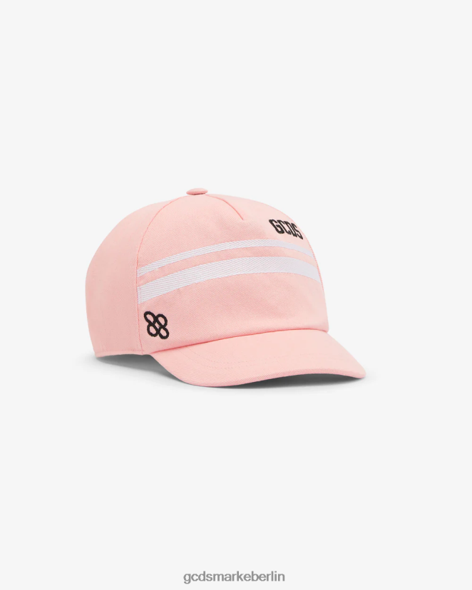 GCDS Kinder Junior-Baseballkappe mit niedrigem Logoband LP42F775 Rosa Zubehörteil