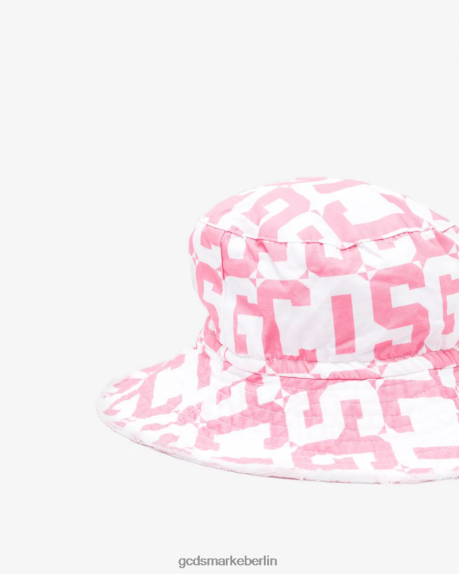 GCDS Kinder Junior-Fischerhut mit Monogramm LP42F777 Rosa Zubehörteil