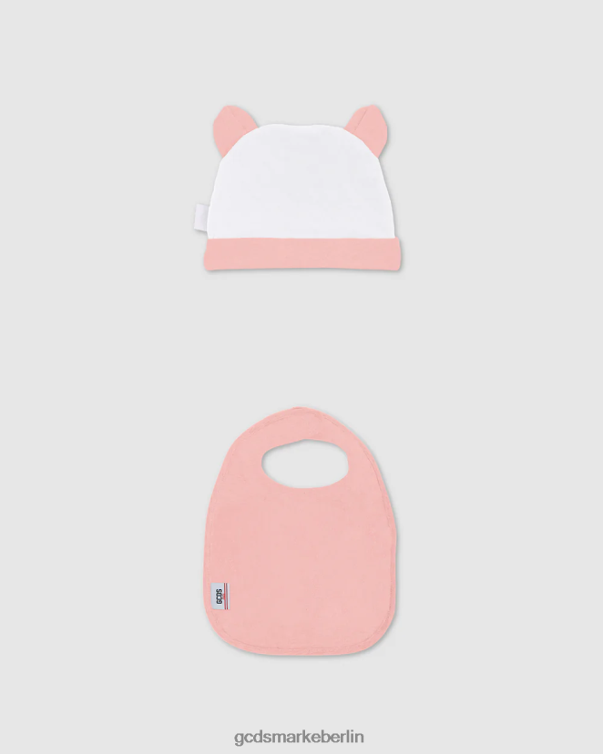 GCDS Kinder Zweiteiliges Baby-Geschenkset mit Logomotiv LP42F576 Rosa Kleidung